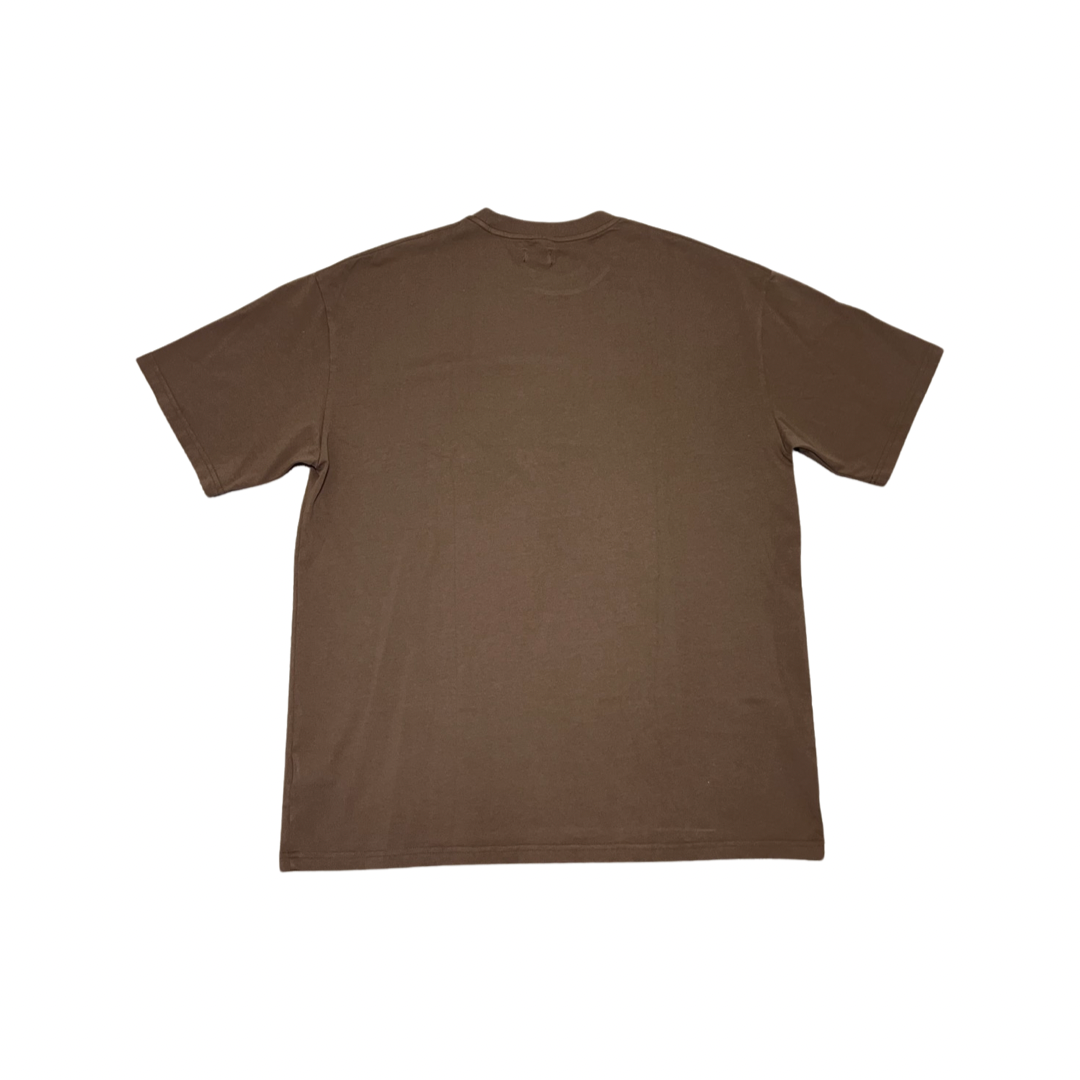 EMBROIDERED TEE - BROWN