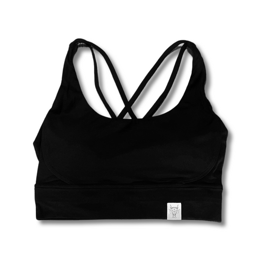 Black Criss Cross Sports Bra