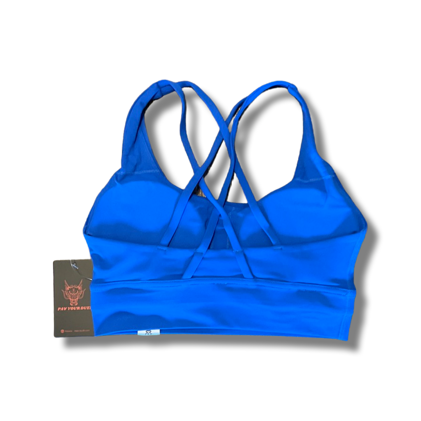 Blue Criss Cross Sports Bra